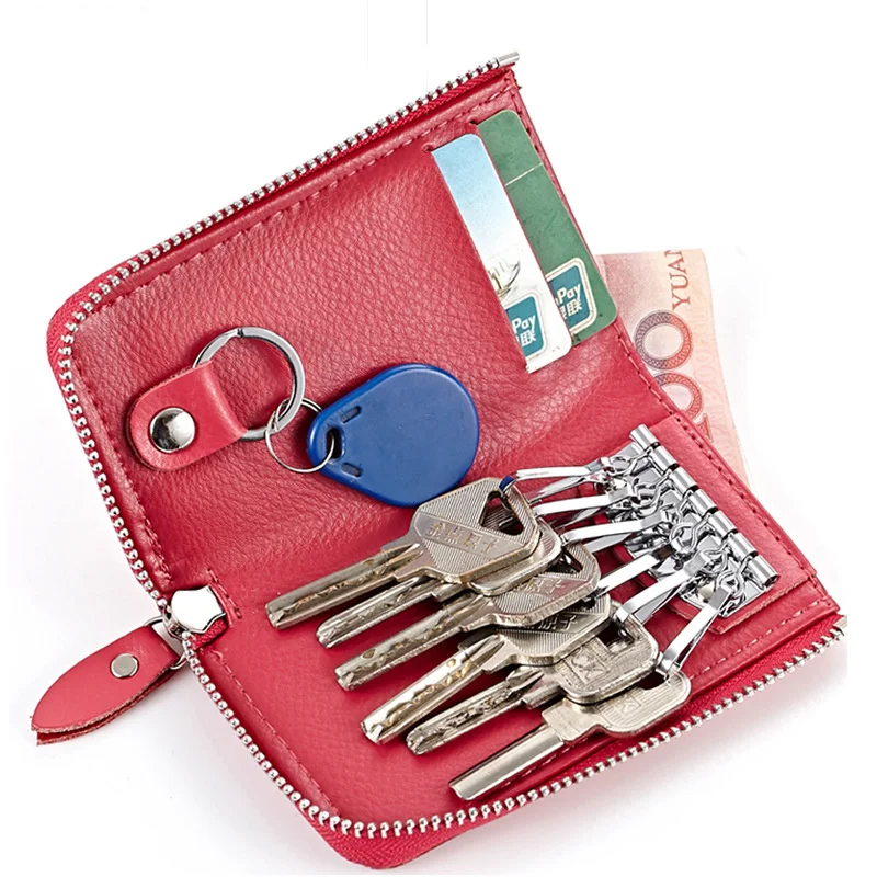 

New Arrival PU Leather Car Key Wallet Zipper Men Women Multifunction Housekeeper Coin Keys Pouch Bag Credit Card Holder Case