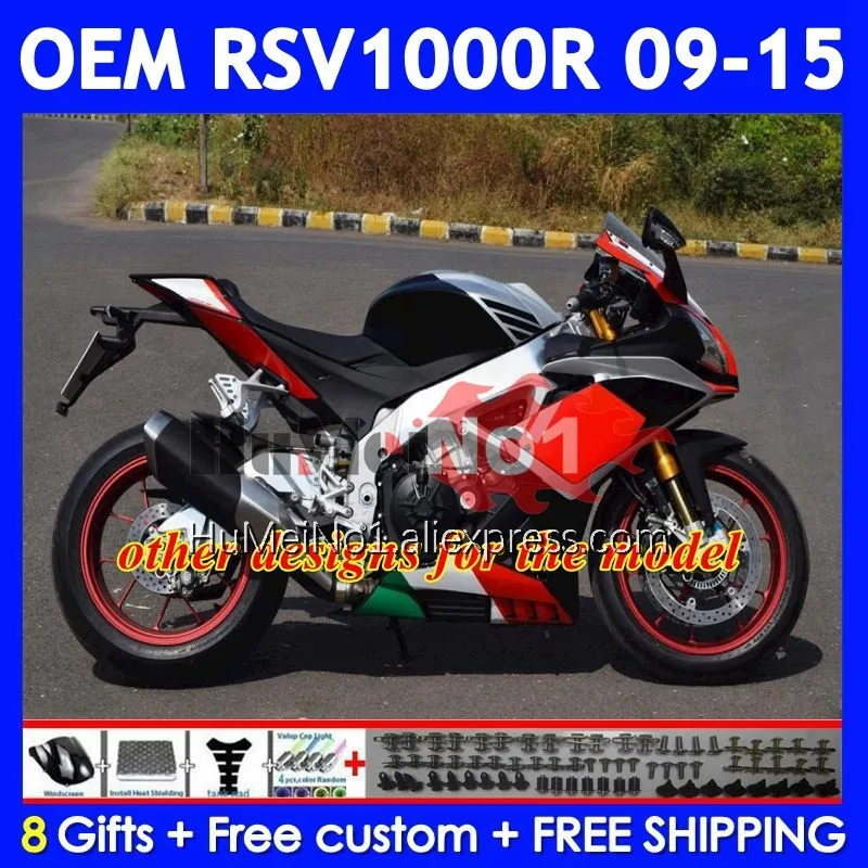 Фото Инъекция для Aprilia RSV 1000 R 1000R RSV1000RR 315No.143 RSV1000 09 11 12 13 15 2009 2010 2012 2013 2015, в наличии, черные обтекатели №2
