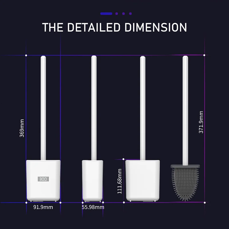 uv disinfection silicone toilet brush hanging wall with brush holder bathroom tools white home innovative accessories free global shipping