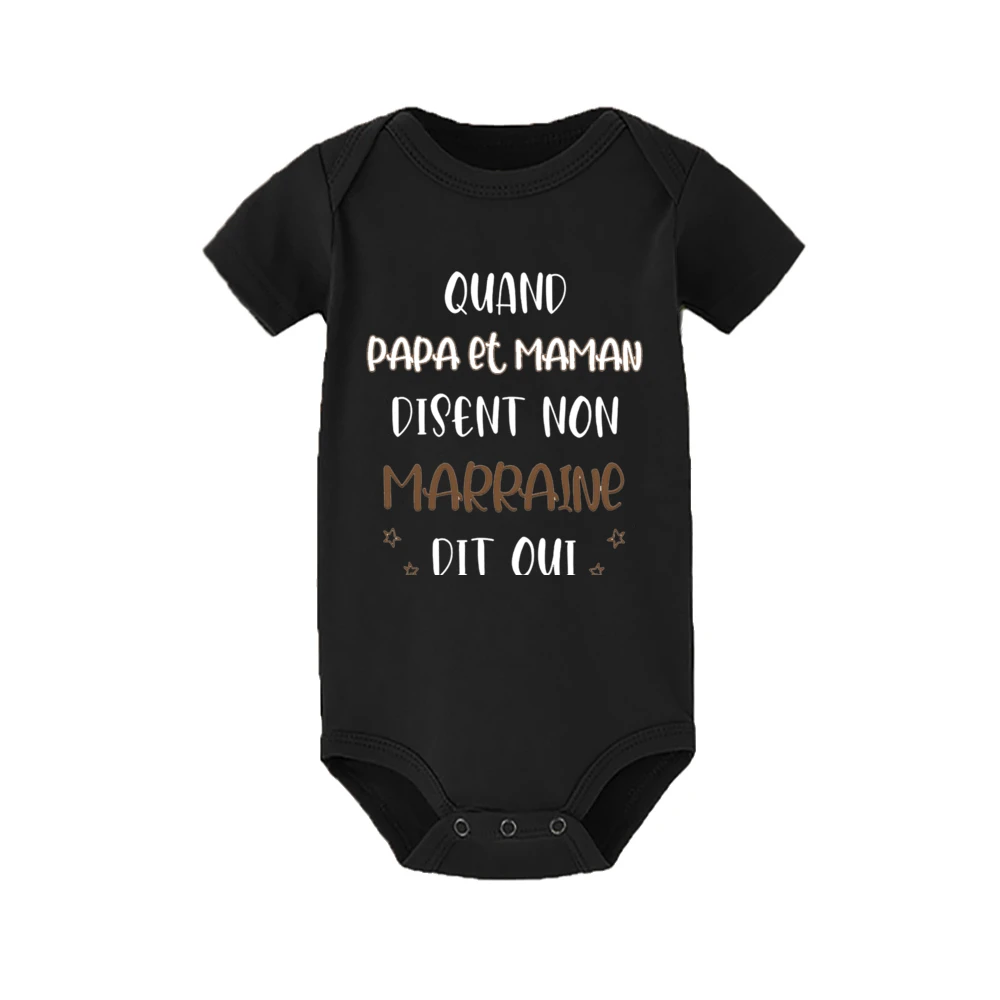 Фото Если мой папа и мама, Say No Godmother Say Yes, детское боди с принтом, забавный комбинезон с короткими рукавами для новорожденных, одежда для маленьких мальчиков и девочек №3