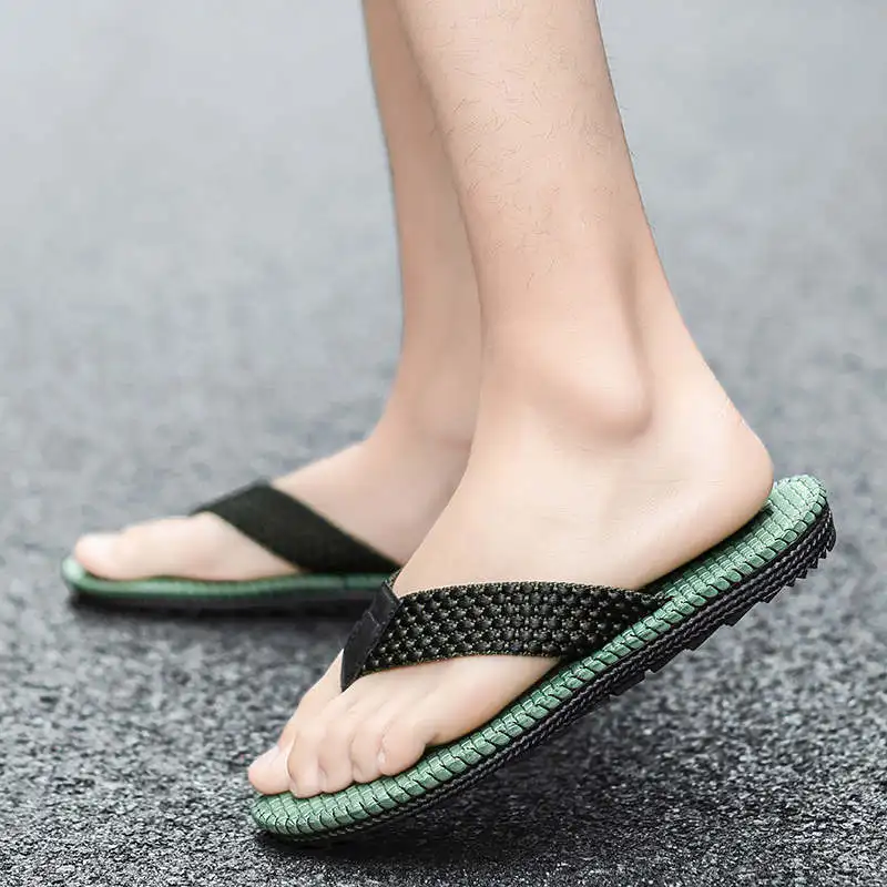 

Hip Hop Luxury Shoe Original Brand Tennis Drag Hot Seasons Man Slippers Dad Men's Leather Flip Flops Most Comfortable Tennis