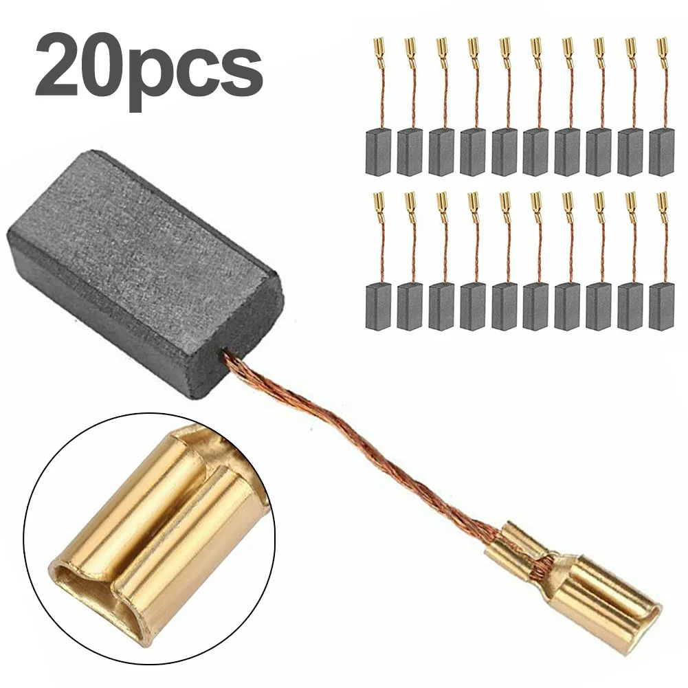 

20PCS Carbon Brushes For Motor Angle Grinder 15*8*5mm Graphite Brushes Replacement Electric Hammer Dril Power Tool