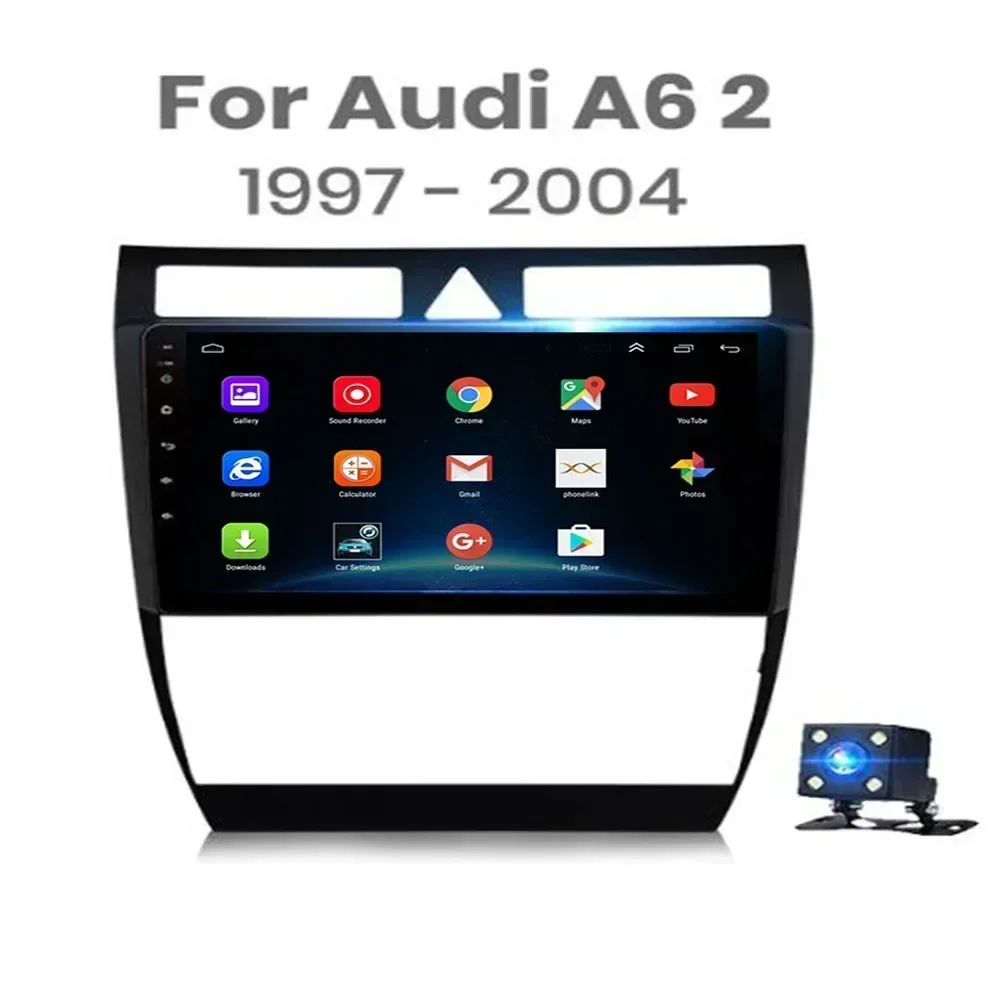 2 Din Android 13 Автомобильный радиоприемник для Audi A6 C5 1997-2004 S6 RS6 Мультимедийный плеер 5G