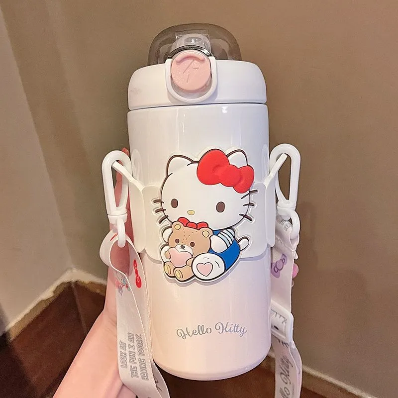 

Sanrio Kawaii Anime Hello Kitty My Melody 500ml Thermos Cup Kuromi Cinnamoroll Stainless Steel Water Bottle Girl Birthday Gift