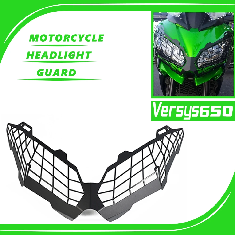 

Motorcycle Headlight Protector Guard For KAWASAKI Versys 650 2015-2021 Headlamp Grille Protection Cover VERSYS 1000 2015-2018