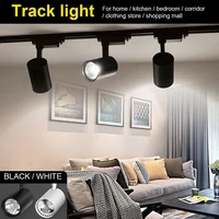 set led track light fixture 12203040w cob ceiling spot light wall lamp 220v track lighting for home kitchen store living room