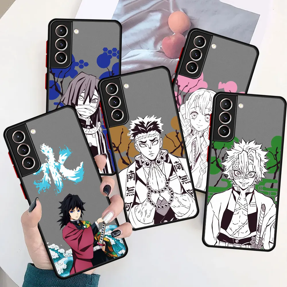 Чехол для телефона с аниме Kurama рассекающий демонов для Samsung Galaxy S22 5G S10e S10 S9 S10 Lite S20 FE S23 Ultra S21 Plus, матовый чехол