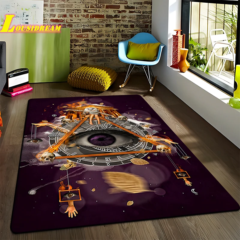 

Freemason Illuminati Fashion Print Rug Home Decor Rug Anti-Slip Rug Living Room Bedroom Kitchen Bathroom Balcony Floor Mats