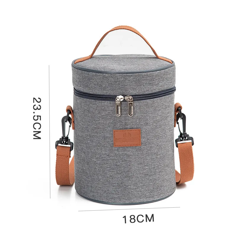Food Thermal Lunch Dinner Bags Canvas Gold Letter Handbag Picnic Travel Breakfast Box School Child Convenient Lunch Bag Tote Bag