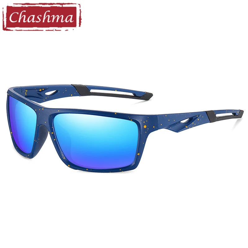 Фото Поляризованные солнцезащитные очки Chashma для близорукости, большие мужские солнцезащитные очки с большой изогнутой, цифровые прогрессивные очки в спортивном стиле по рецепту №5