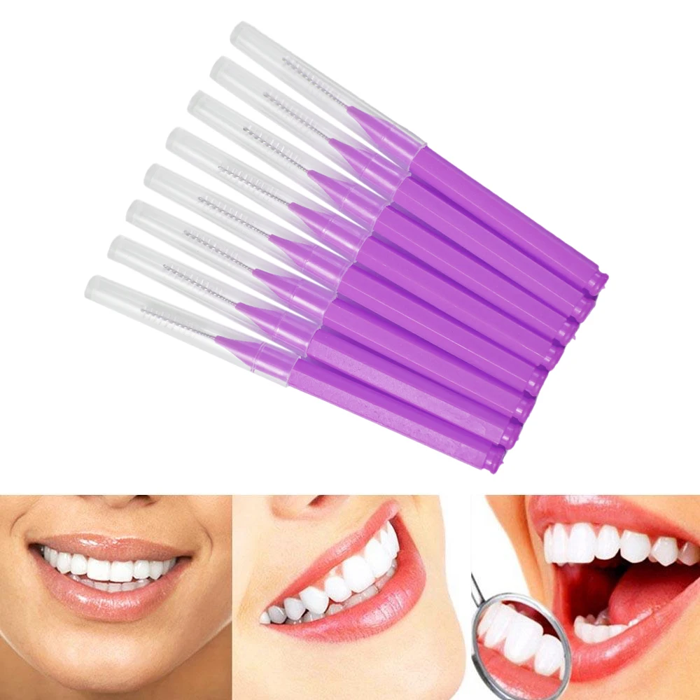 

8pcs Tooth Floss Soft Plastic Interdental Toothpick Healthy for Teeth Cleaning Care Interdental Brush Toothpick