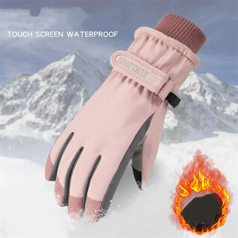 

1 pair Winter Women Ski Gloves Fashion Touchscreen Function Warm Waterproof Windproof Gloves