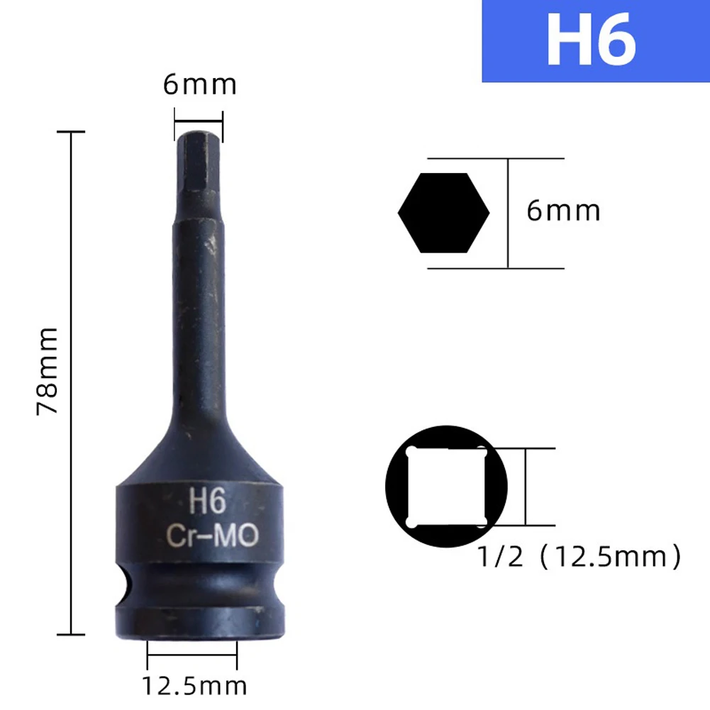 

Power Tool Part Electric Drill Socket Adapter Air Impact Socket Wrenches Hex Head Socket 12.5mm Adapter Workshop Repair Work1pc
