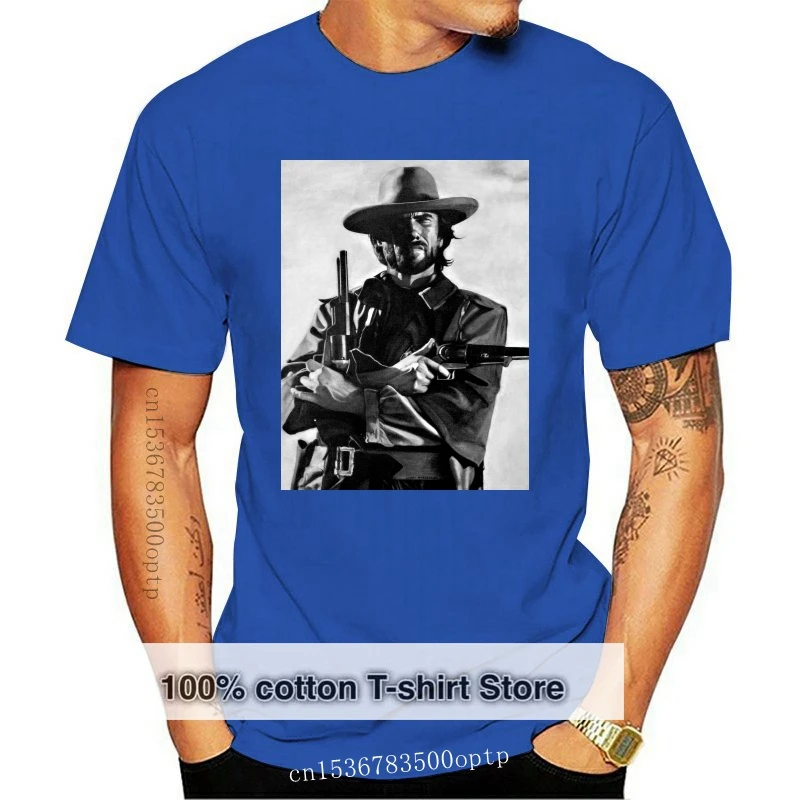 

one yona Clint Eastwood T Shirt Clint Eastwood T-Shirt Big Short Sleeve Tee Shirt Printed Men Cotton Casual Funny Tshirt