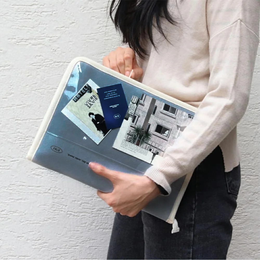 

Simple hand-held computer case business storage ipad bag computer bag women's canvas notebook tablet computer liner bag