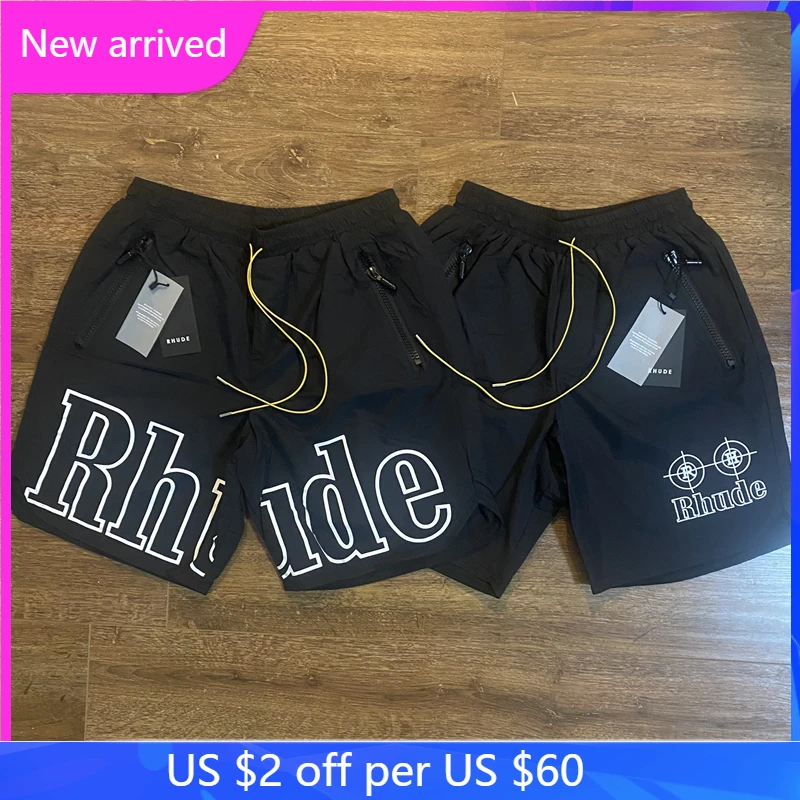 

Светоотражающие шорты RHUDE 3M с надписью, сетчатые мужские и женские повседневные пятиконечные брюки, пляжные шорты