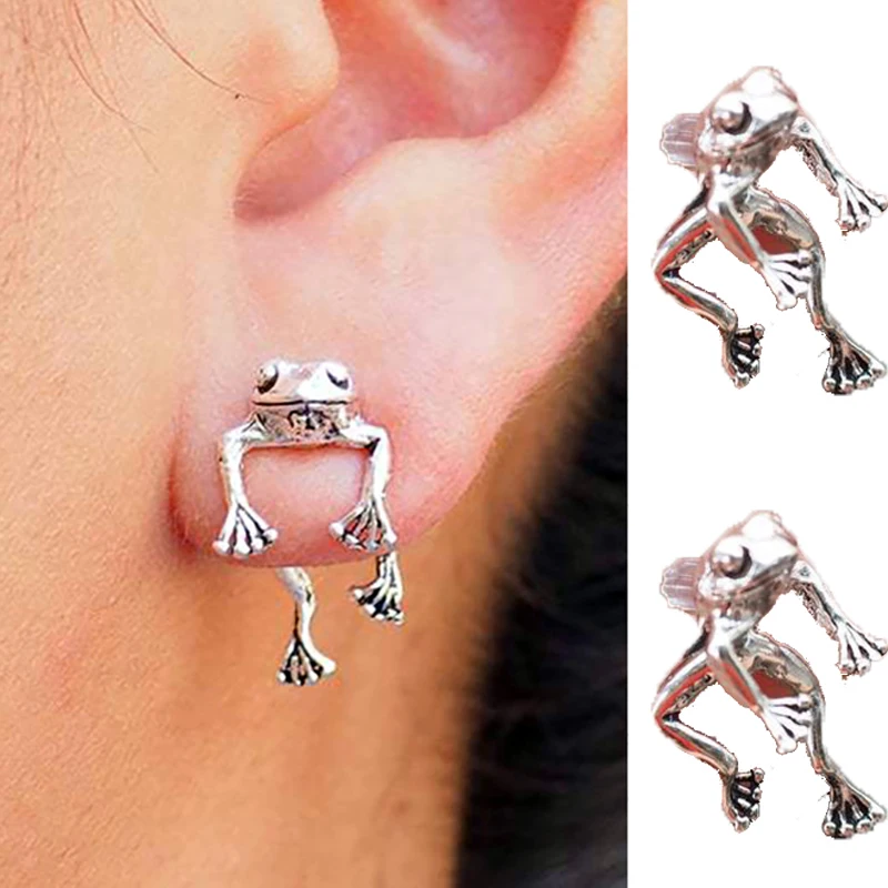 

Cute Frog Earrings 2021 Trend Funny Animal Earrings for Women Girls Stud Earrings Statement Earring Ear Piercing Jewelry Gifts