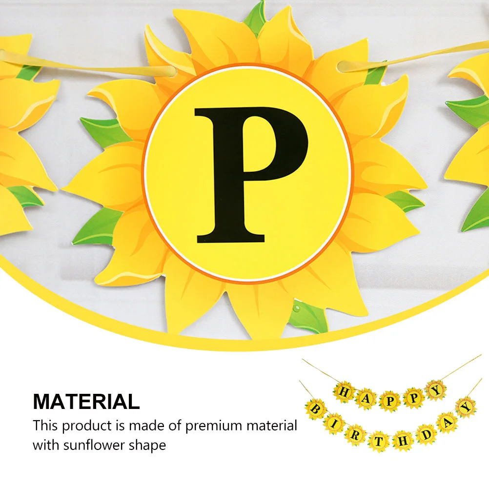 Премиальные украшения для дня рождения с подсолнухом гирлянда баннер детей