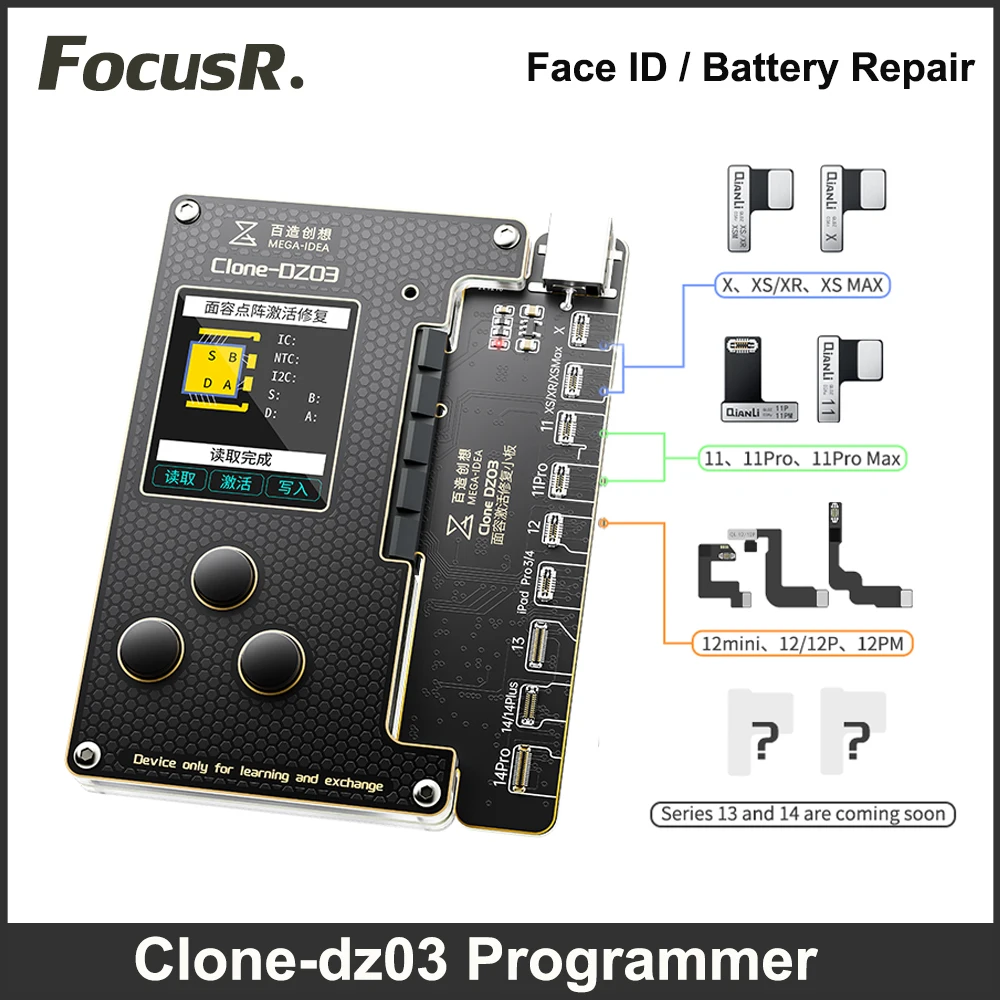 

Qianli Mega Idea Clone DZ03 Face ID Repair Programmer No Alignment No Welding for X-12Pro Max Dot Projector Lattice Read Write