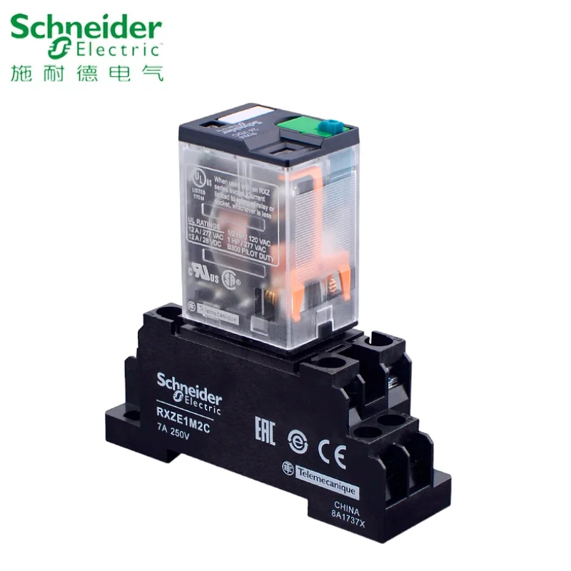 Фото Промежуточное реле Schneider Electric RXM2LB2BD JD RXM4LB2P7 F7 RXM4LB2BD 24 В 230 В RXZE1M2C RXZE1M4C 8 футов, основание 14 футов №1