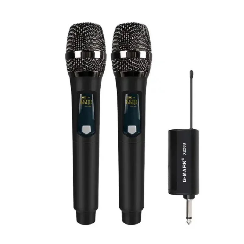 

G-MARK Wireless Microphone Adjustable UHF Frequency Dynamic Outdoor Speakers Live Family KTV Conference Stage Microphone