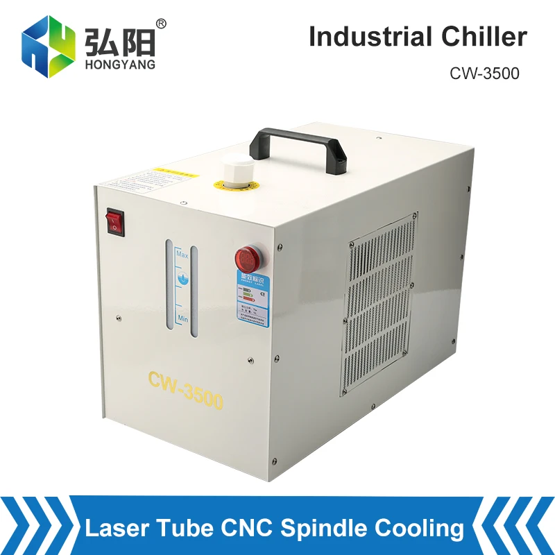 CW3500 Chiller Portable Circulating Cold Water Tank, Used For CO2 Laser Tube Cooling CNC Milling Machine Spindle Motor