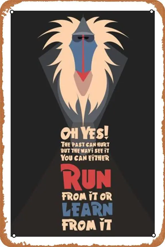 Metl Sgn - Rfk nsprtonl Lon Kng rt Tn Плакат 12 х 8 нив nch