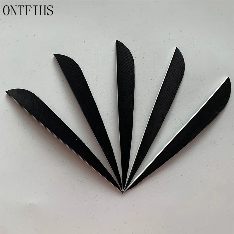 50Pcs Right/Left Wing 5 Inch Parabolic Archery Feather Water Drop Fletching Feathers Archery DIY Accessories Hunting Shooting images - 6