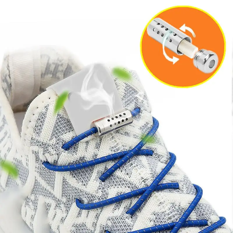 

Elastic Laces Sneakers No Tie Shoelaces Repellent Aroma Shoe laces without ties Kids Adult Round Shoelace One size fits all Shoe