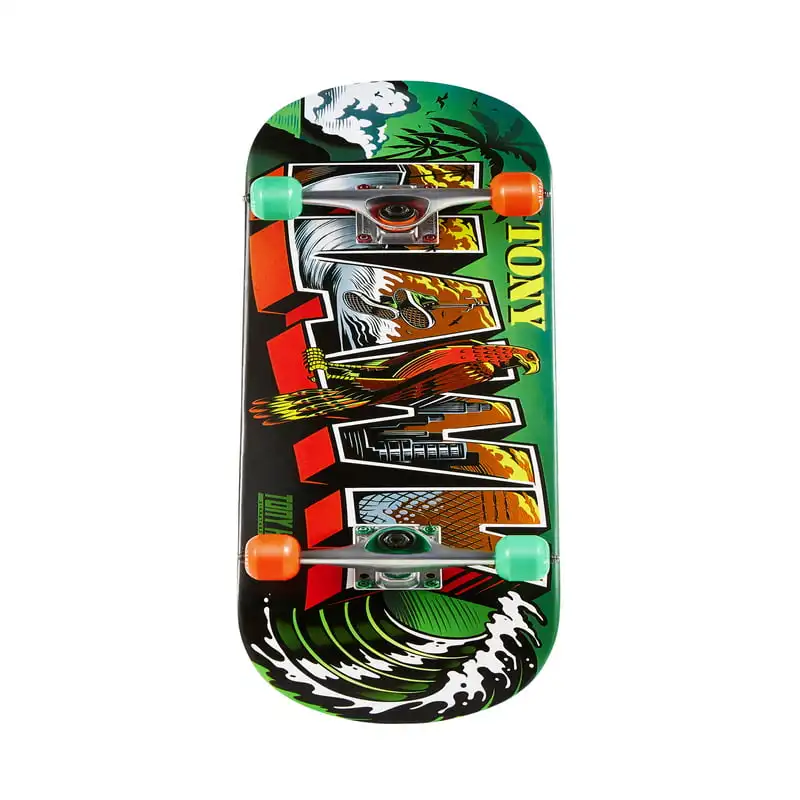 

Postcard Metallic Standard Skateboard with 50mm Multi Colored Wheels for