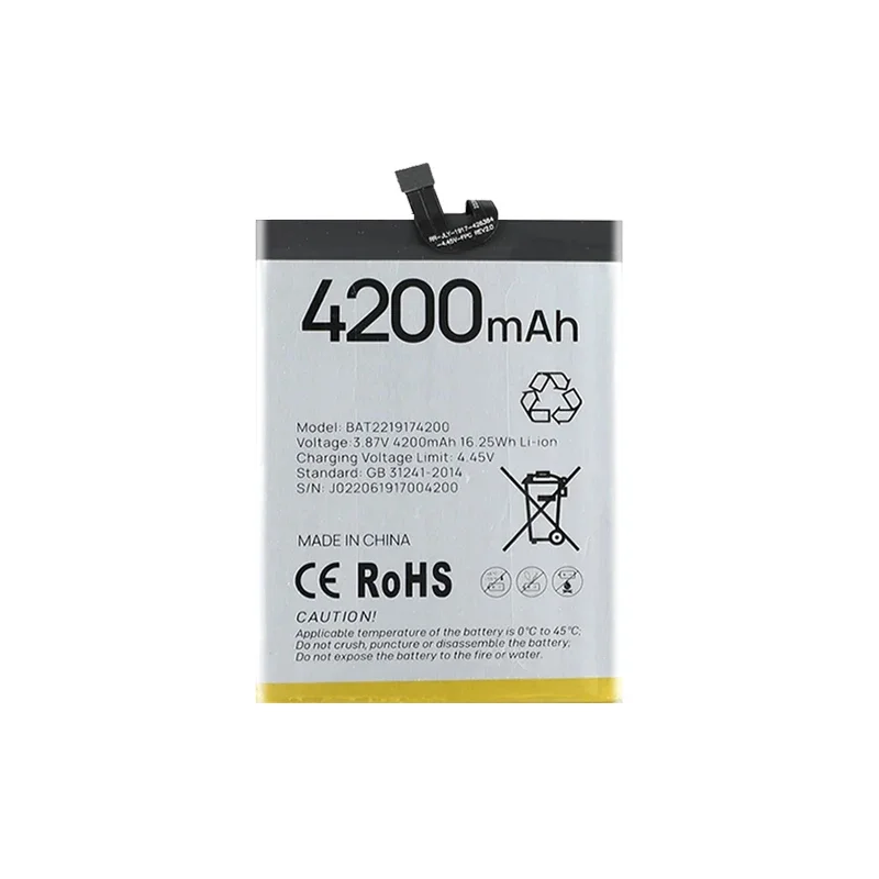 Аккумулятор емкостью 4200 мАч для DOOGEE X97/X98 Pro X98Pro X97Pro BAT 2219174200