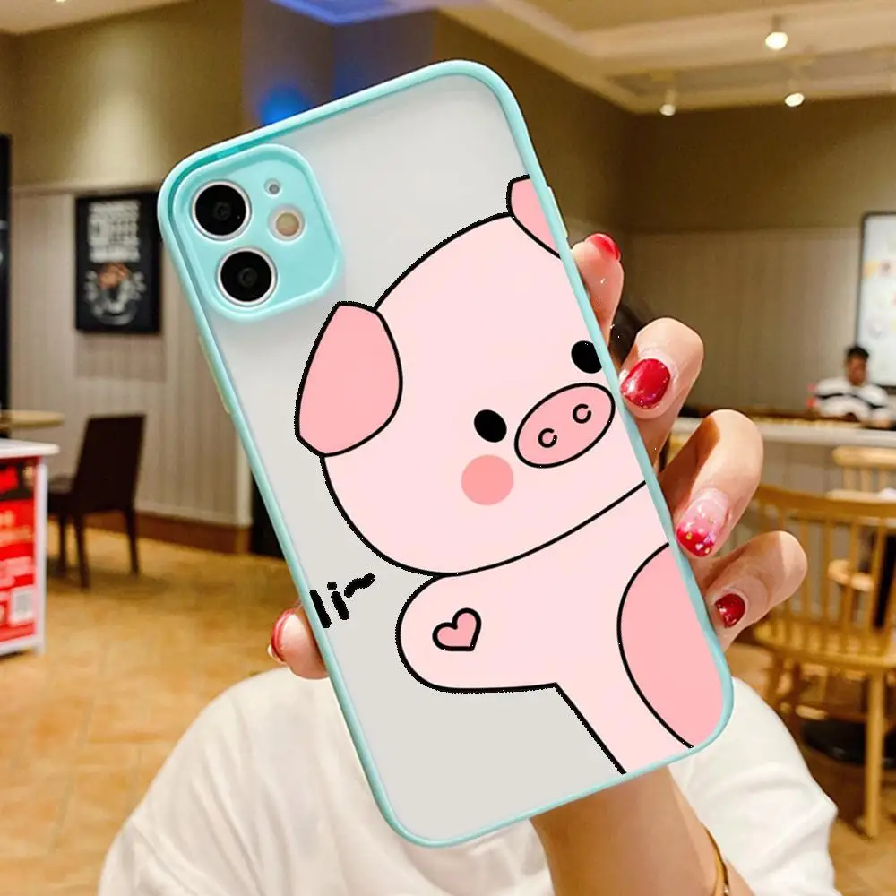 Симпатичный чехол со свиньей для телефона IPhone 14 11 12 13 Mini Pro Max 8 7 Plus X XR XS MAX