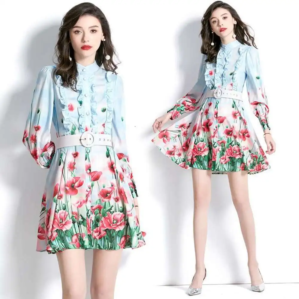 

Womens Dress Spring And Summer Floral French
