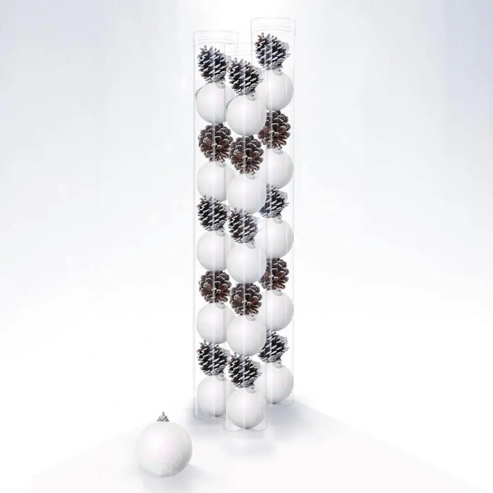 Белые Рождественские шары красивые украшения для рождественской елки