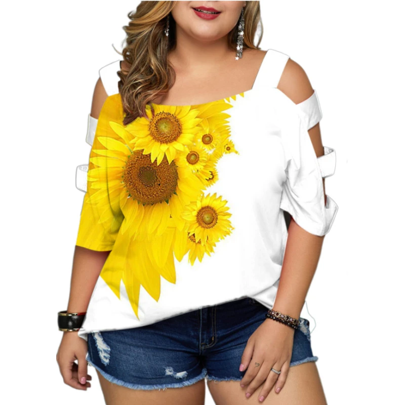 

Women Summer Plus Size Women Top 4Xl Short Sleeved Hollow Out Sleeve Tshirts Casual Pullover Cut Out Tops Plus Size Clothing