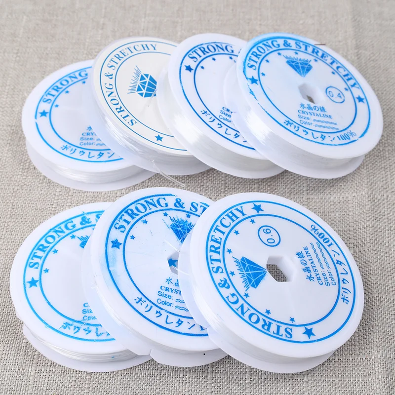 

0.4-1.2mm Transparent Stretch Elastic Crystal Line Beading Rope String Jewelry Cord Wire Thread DIY Handmade Bracelet Necklace