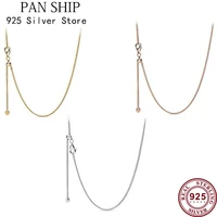 new pan s925 silver hot style womens anchor chain sliding necklace is suitable for womens fashion perfect gift