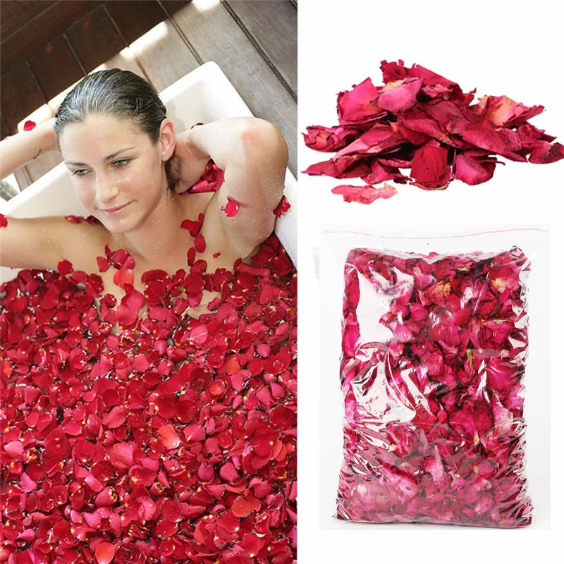

10g/pack Natural Flower Bath Spa Rose Flower Shower Dry Petal Bathing Body Massager Whitening Relieve Fragrant Dried Rose Petals
