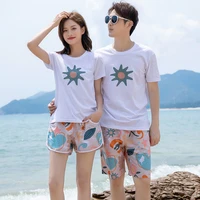2022 new mens swimming trunks couple board shorts beach pants surfing quick drying lovers shorts matching couple swimsuits