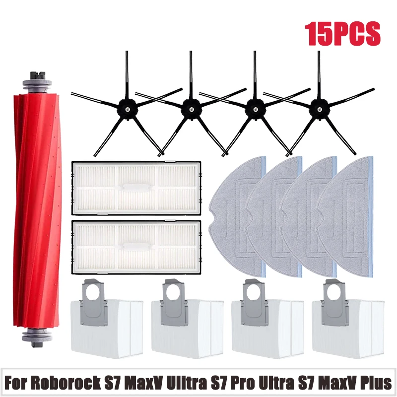 Roborock S7 MaxV Ultra S7 MaxV Plus S7 pro Ультра аксессуары для робота-пылесоса основная боковая щетка Швабра Hepa фильтр пылевые мешки детали