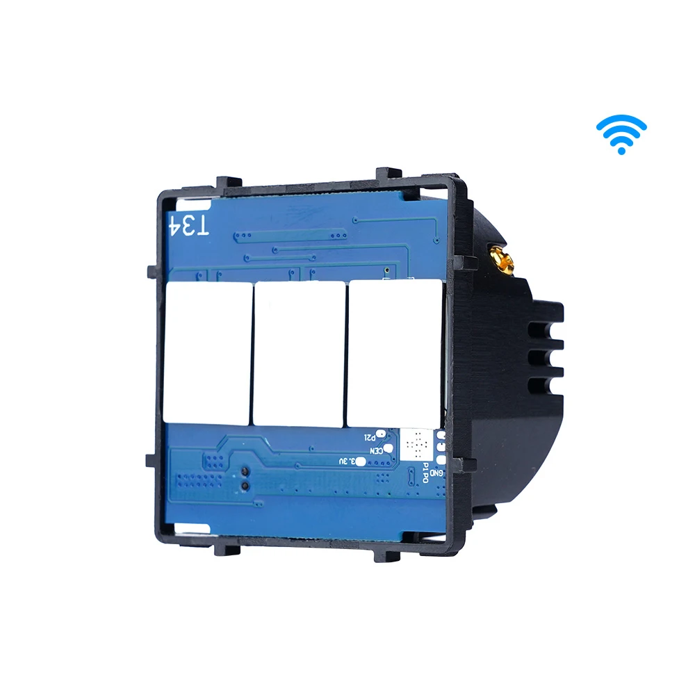 

TAWOIA EU Standard Base Of 3 Gang 1 Way WiFi Touch Switch Have Neutral Wire Without Glass Panel