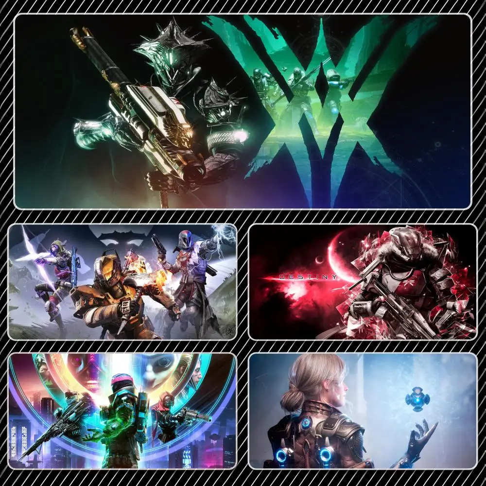 Фото Hot game Destiny 2 Mouse Pad Tapetes de Mesa Teclado, Borracha Kawaii, Tapete de Mesa Antiderrapante, XXL,90x40cm №1