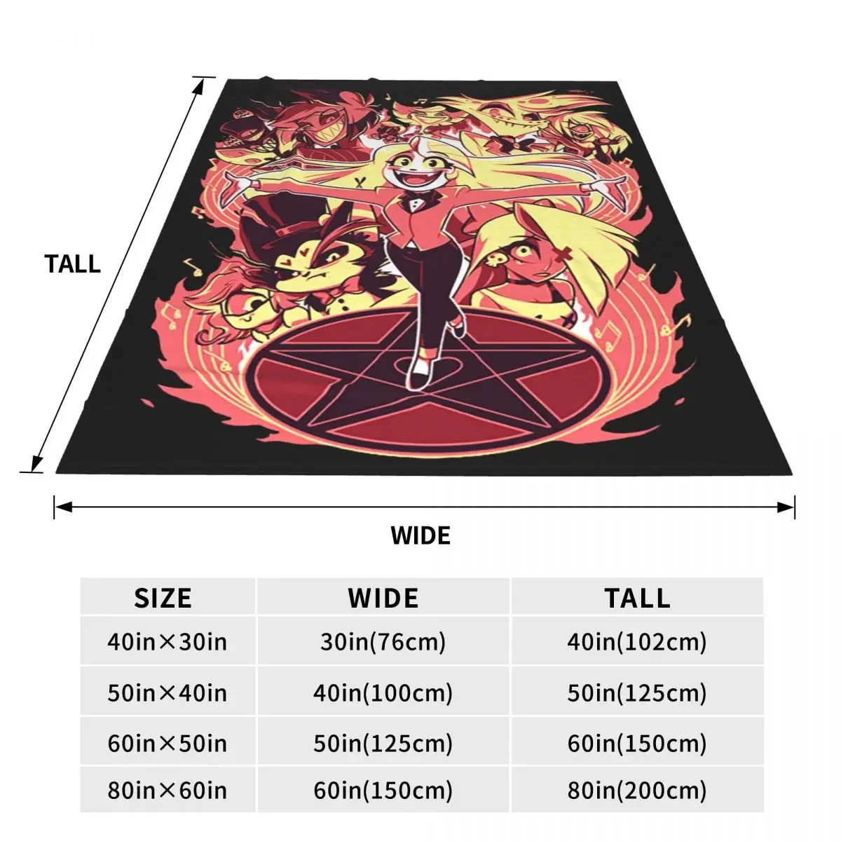 Плюшевое одеяло из кораллового флиса Hazbin Hotels с радио и демоном для кровати