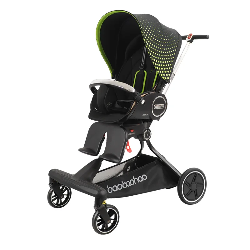 4-IN-1 Lightweight Stroller 360° Rotating Prams 4-Wheels Newbron Carriage Portable Travel Pushcar Two-way Adjust Suit to 4age enlarge