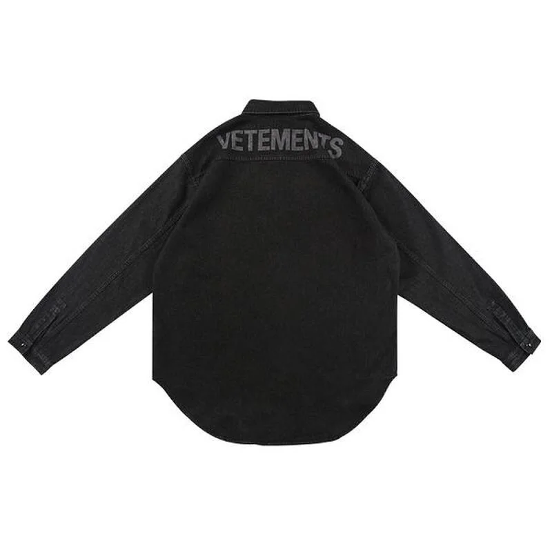 

22SS Vintage Washed Printing Vetements Jacket Men Women EU Size 100% Cotton Vetements Coat High Street Autumn Winter Kanye West