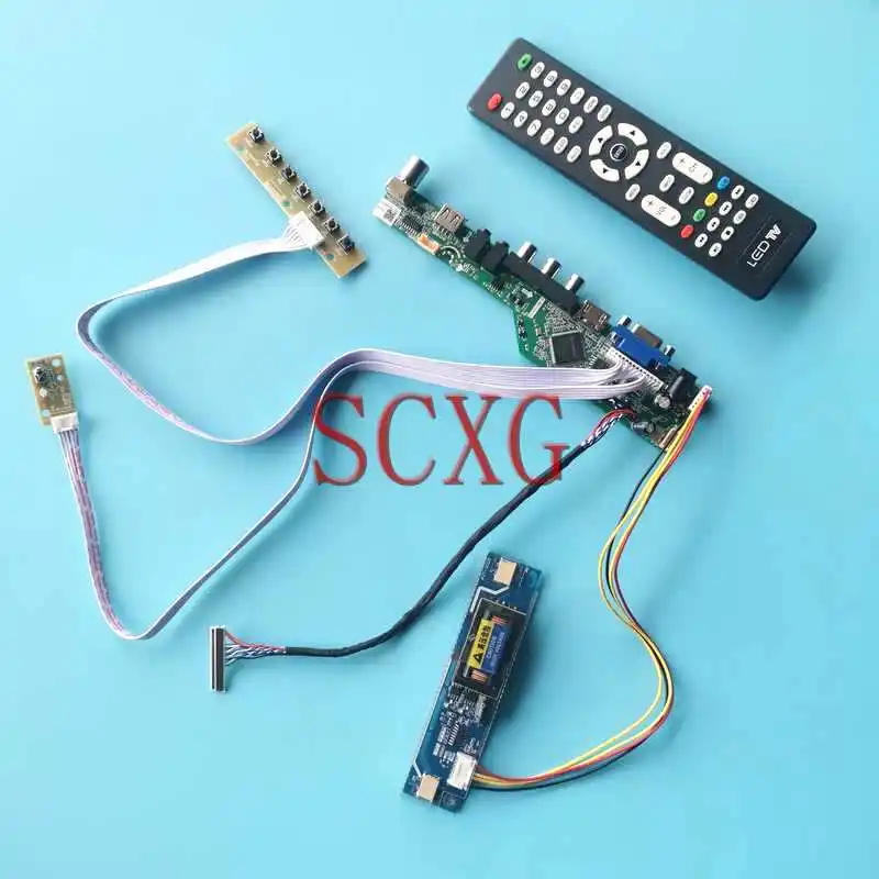 

For CLAA185WA02 CLAA185WA03 Laptop Screen Controller Board 1366*768 VGA HDMI-Compatible AV USB DIY Kit LVDS 30 Pin 2CCFL 18.5"