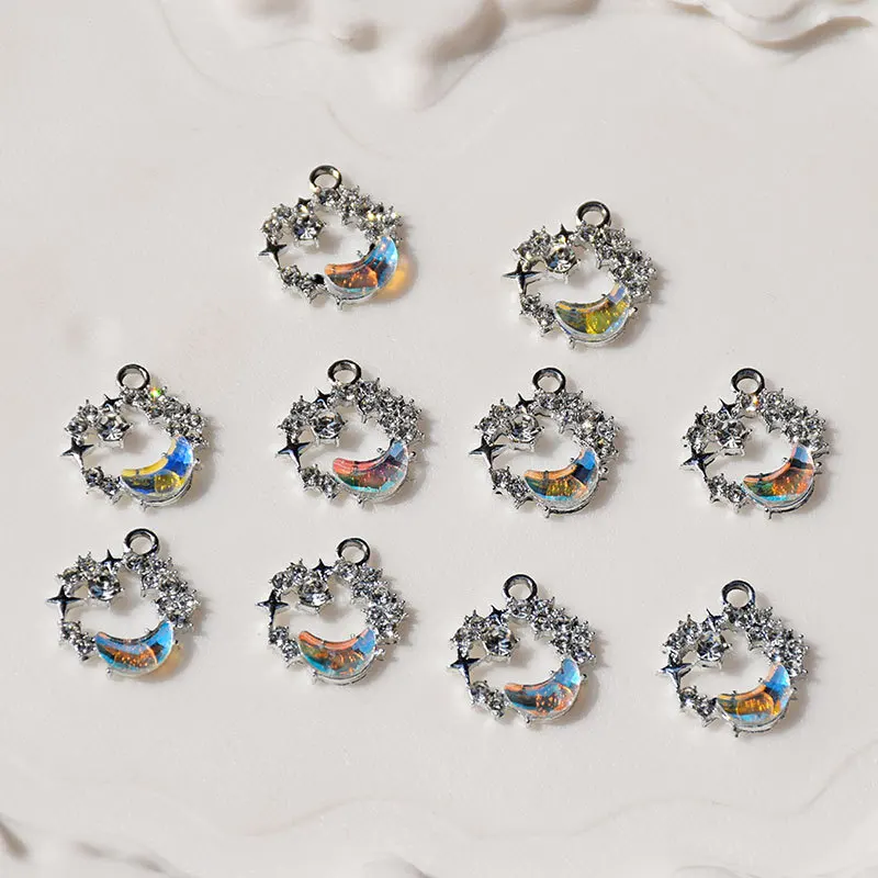 10 шт. подвески в виде полых звезд и луны подвеска из сплава для изготовления