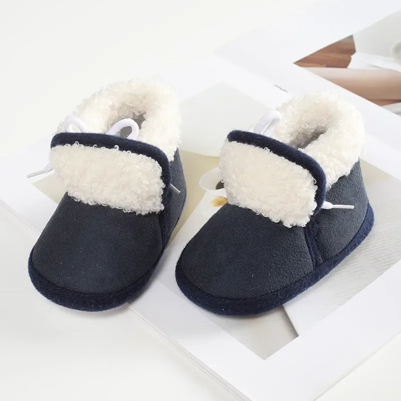

Детская обувь, ботинки, обувь для маленьких мальчиков и девочек, зимняя теплая нескользящая обувь на мягкой подошве для новорожденных, обувь для первых шагов, однотонная обувь для детской кроватки