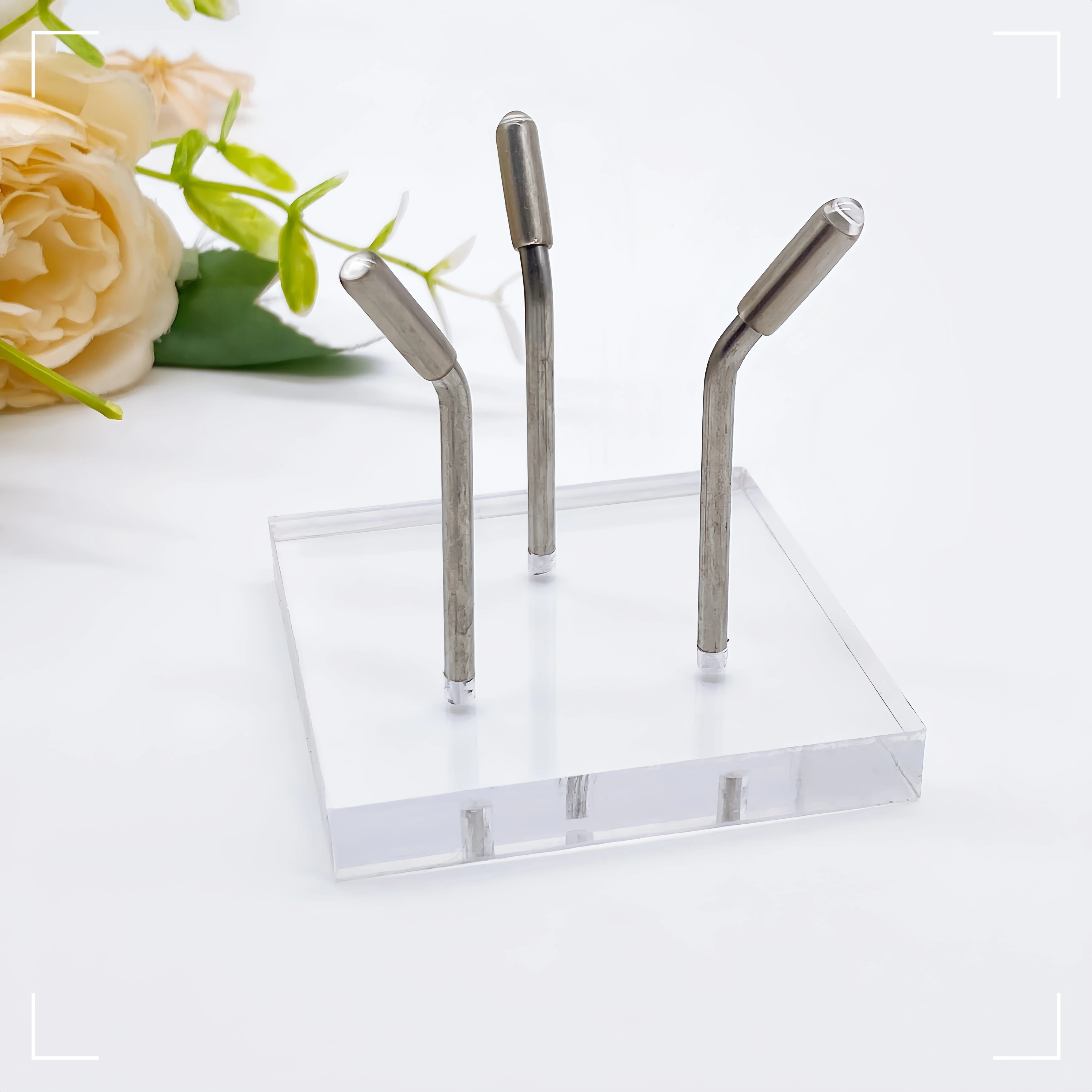 Акриловая металлическая подставка для рук поддержка минеральная основа