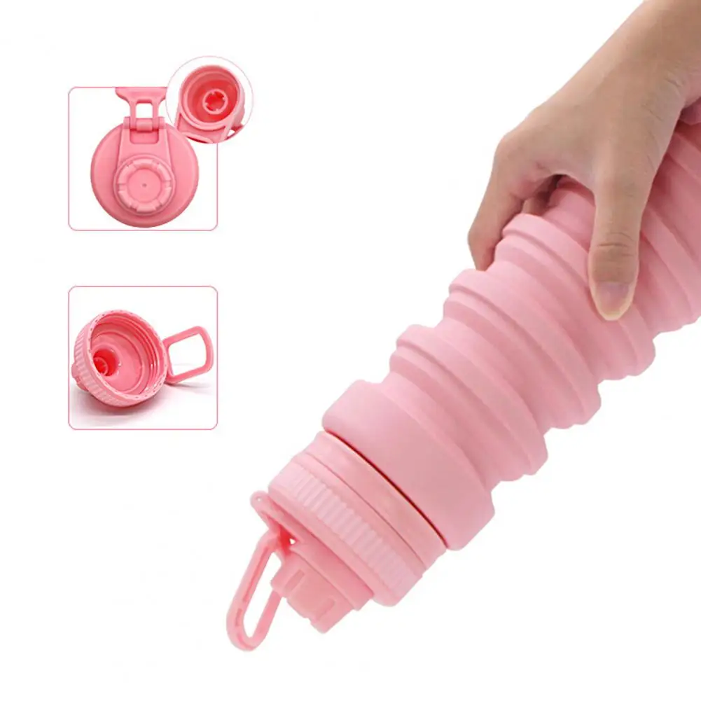 

750 мл Удобная силиконовая складная бутылка для воды, складная многоразовая многофункциональная бутылка для воды